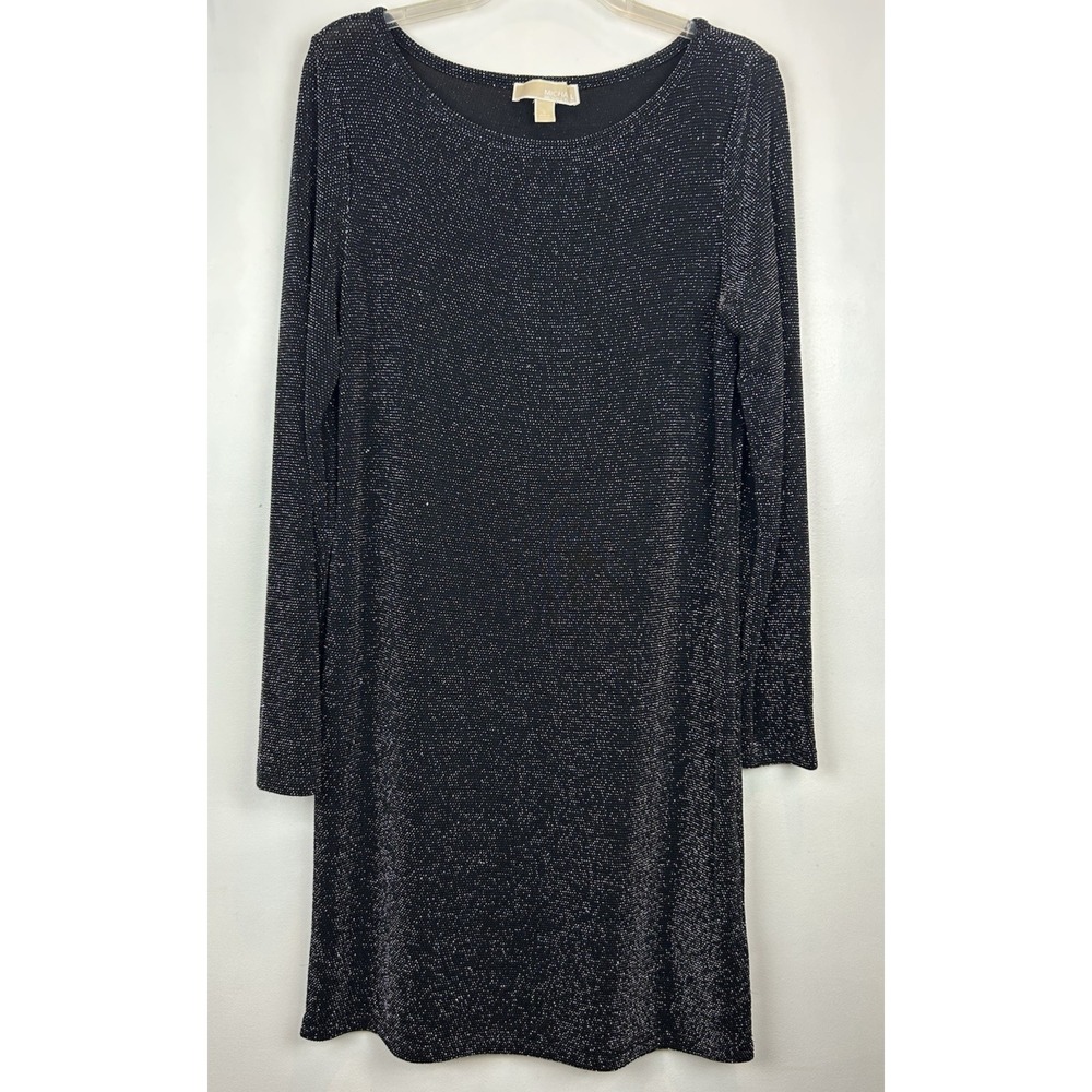 Michael Kors Dress Womens Large Shift Long Sleeve Evening Stretch Cocktail Event